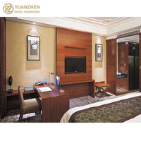 Ensemble de lit de chambre d'hôtel de luxe contemporain en chêne massif écologique, solution clé en main personnalisée pour les chambres d'hôtes