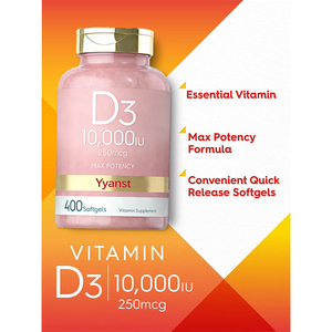 Suplemento vitamínico OEM/ODM para la salud ósea, práctico y de liberación rápida, vitamina D3 en cápsulas blandas, empaque personalizado. - Product Image 5