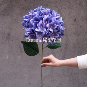 Fleurs artificielles Secret Garden bleu violet, roses, lys et hortensias en plastique imprimé 3D, décorations de mariage - Product Image 4