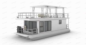 38-футовый большой алюминиевый Понтонный плавучий дом для 20 человек коммерческое использование для водного курорта и проживания для осмотра достопримечательностей и круизов по реке - Product Image 3