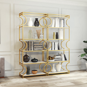 Nordic ferro art golden living room living room portico partizione scaffale artigianato creativo di visualizzazione scaffale cremagliera - Product Image 4