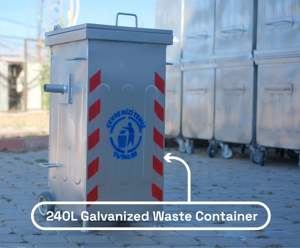 BDB BDB.10240-A Waste Bins Customizable 240L Outdoor 1.5mm Thick <b>Pedal</b> Garbage Container for Recycling According to Customer - Product Image 6