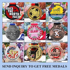 Medallas Deportivas Personalizadas de Esmalte, Medalla de Fútbol, Maratón, de Aleación de Zinc con Logotipo en Relieve, Medalla de Metal Dorada para Campeonato de Karate y Jiu Jitsu - Product Image 5
