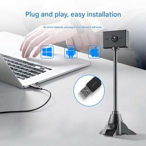 <span class=keywords><strong>Caméra</strong></span> USB HD pour diffusion en direct sur ordinateur, <span class=keywords><strong>caméra</strong></span> dédiée aux cours en ligne, vidéoconférence, <span class=keywords><strong>caméra</strong></span> USB haute définition - Product Image 3