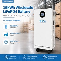 Pack de batteries LiFePO4 16 kWh en gros, 51,2 V 314 Ah, système de stockage d'énergie solaire pour installateurs et revendeurs