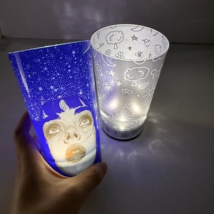 Vaso LED con Batería Recargable, Regalos Promocionales para Fiestas y Eventos, Personalización con Impresión de Logotipo Completo, Vaso LED Activado por Líquido - Product Image 3