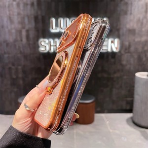 <span class=keywords><strong>เคส</strong></span>โทรศัพท์ iPhone 17 PROMAX พร้อมกระจกแต่งหน้าแบบคริสตัลขอบวิบวับ, ขาตั้ง, ตัวยึดแม่เหล็กสำหรับ Apple 16, ป้อง<span class=keywords><strong>กัน</strong></span>การกระแทก - Product Image 4