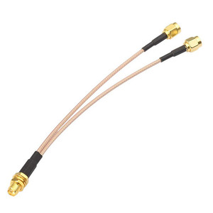 สายแปลงหัวต่อแบบ Y ชนิด RP SMA ตัวเมียแบบกลับด้านเป็น SMA ตัวผู้คู่ 2 หัว รุ่น RG316 สำหรับเราเตอร์ Wifi ลดราคาพิเศษ - Product Image 3