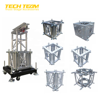 Sistema de Elevación de Torre de 12m para Altavoces Line Array, Soporte de Suelo de Aleación de Aluminio, Estructura de Elevación de 1000kg de Carga