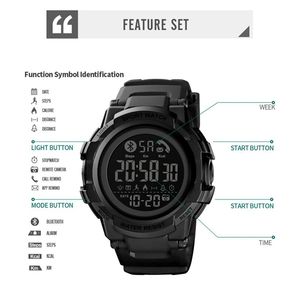 <span class=keywords><strong>Skmei</strong></span> — montre intelligente pour hommes, accessoire de sport, bracelet en caoutchouc, notification de messages - Product Image 5