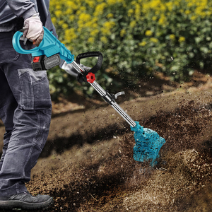 Mini Cultivador de Jardín Inalámbrico de 21V, Desbrozadora con Poste Telescópico, Batería de Litio de 1.5AH, Profundidad de Trabajo de 25CM - Product Image 6