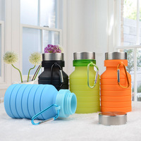 Botella Deportiva Plegable de Silicona, Portátil, Ecológica, con Función de Bebida Directa, Apta para Líquidos Calientes, Aislamiento Térmico, para Camping