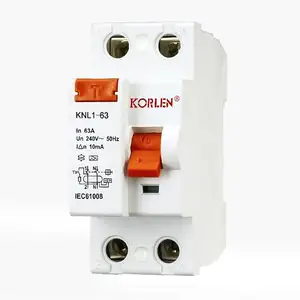 Protector de corriente Residual RCCB 40A 63A 2P/4P, disyuntor RCDs CE CB, protección contra sobrevoltaje