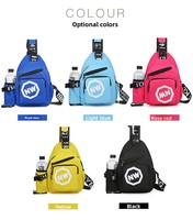 Sac de Poitrine Tendance pour Enfants et Bébés, Sac Bandoulière Respirant et Imperméable en Nylon Léger avec Poche pour Bouteille d'Eau