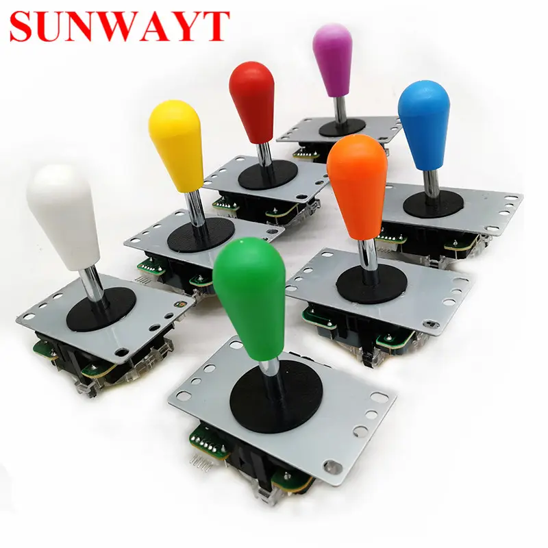 8way Arcade Game Vechten 5Pin Joystick Met Amerikaanse Stijl Ovale Balltop En Octogonal Restrictor Voor Jamma Mame Raspberry Pi