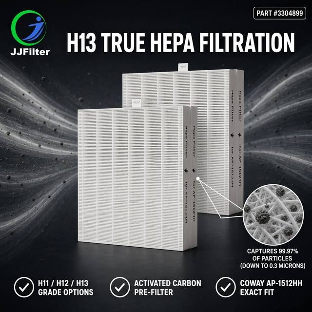 AP-1512HH 3304899 True HEPA H13/H11 Efficiency OEM Replacement Air Purifier Filter Carbon Pre Filter for Household Use 1 Year