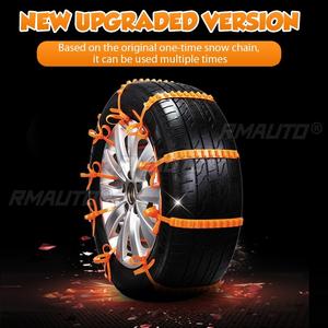 Chaînes à neige universelles antidérapantes et résistantes à l'usure, 5/10 pièces, pour voitures compactes, camions, SUV, accessoires pour pneus de voiture en hiver - Product Image 2