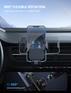 حامل هاتف للسيارة Lamicall STCV01 OEM ODM شديد التحمل، يثبت على فتحة التهوية، مع مشبك وحامل وقاعدة، حماية رباعية القفل لسائقي سيارات الأجرة - Product Image 5