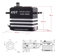 Servomoteur standard sans balais en métal KST X20-3005 32Kgf.cm 0.047sec pour voitures de course RC, avions, couple élevé, réponse rapide, télécommande