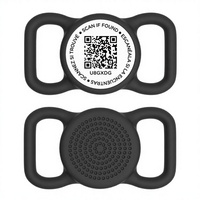 Collier d'identification pour chien personnalisé, confortable et luxueux, avec impression animalière, en silicone, avec code NFC et QR, fermeture à glissière