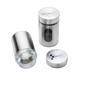 Nordic di vetro in acciaio inox 8oz condimento bottiglia contenitore per il pepe <span class=keywords><strong>sale</strong></span> <span class=keywords><strong>zucchero</strong></span> 3 in 1 - Product Image 5