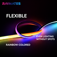 Bande LED COB adressable UL 5 en 1 RGBCCT Magic Color WS2811 24V 26W pour extérieur, éclairage sous armoire et miroir domestique