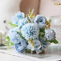 Fleurs artificielles à 7 têtes, pivoines colorées de style européen pour la décoration de la maison, fleurs décoratives bricolage de mariage
