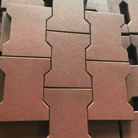 Dalles en caoutchouc antidérapantes emboîtables en forme d'os de chien 200mmx160mm, plusieurs options d'épaisseur, personnalisables, pour sols intérieurs/extérieurs et parcs