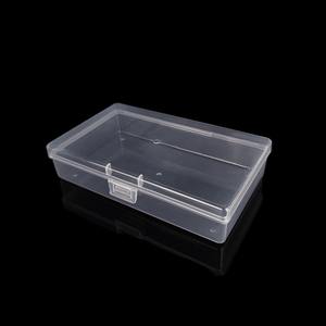 Caja de Almacenamiento Transparente Rectangular de Plástico PP de Color Sólido de 34 g, Organizador de Componentes de Joyería de 13.5 cm, Contenedor de Escritorio con Tapa Abatible - Product Image 3