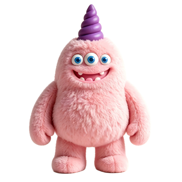 チャーミングで心地よい紫のモンスターぬいぐるみは、お子様の喜びと