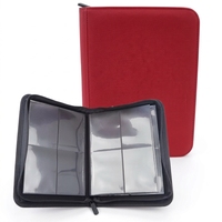 Classeur à cartes personnalisable en PU violet à 4 pochettes pour collection et rangement de cartes