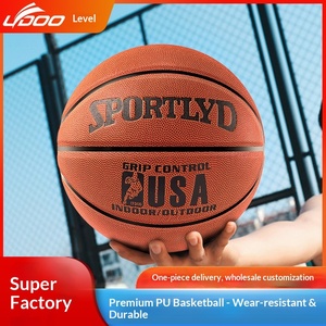 Ballon de basketball en PU résistant à l'usure avec logo personnalisé, tailles 7 et 5 pour adultes et enfants, bleu, compétition, streetball, vente en gros - Product Image 5