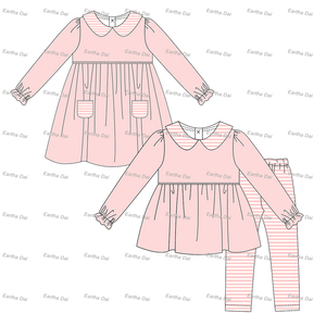Enfant en bas âge fille vêtements coton pater col pan bébé filles robes 2-12 enfants vêtements enfants filles robes Saint Valentin - Product Image 3