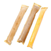 En stock, sac à fermeture éclair pour emballage de sucettes glacées, en plastique transparent, résistant aux basses températures, sans BPA, impression en gravure, biodégradable