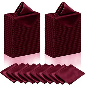 Serviettes carrées de couleur unie, réutilisables, douces, lavables, en tissu, pour les mariages, les restaurants, les banquets, la décoration de fête, utilisation sur la table - Product Image 1