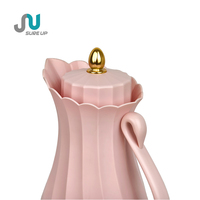 Thermos isotherme de 1 L, design luxueux en forme de pétale, doublure en verre rose, longue durée de conservation de la chaleur, OEM ODM, pot à thé arabe