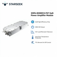 Kompakt 50 Watt GaN RF Güç Amplifikatörü 47dBm Küçük Sinyal Kazancı, EMC Testi Radar Simülatörü İletişim Sistemi için