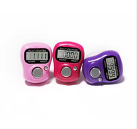 Compteur manuel multifonctionnel en plastique coloré, mini-compteur à doigt, compteur de points, vente en gros