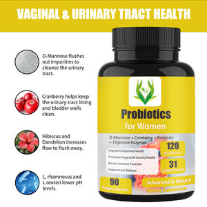 Probiotiques OEM ODM pour femmes, D-Mannose, canneberge, prébiotiques, enzymes digestives, vitamine C, améliore la santé digestive, équilibre du pH - Product Image 5