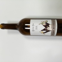Étiquette de vin auto-adhésive en relief UV de haute qualité autocollant adhésif permanent de Style Simple pour vin bière whisky
