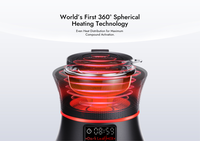 Tête de chicha électronique portable à chauffage rapide, cycle de préchauffage en quelques secondes, mini-chambre de chauffage pour une première vapeur et une tirée finale stable