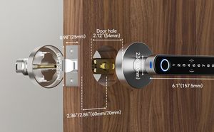 Su Geçirmez Tasarımlı RTS Akıllı Parmak İzi Alüminyum Kapı Kilidi, Woold Kapılar için Tuya Akıllı Uygulama ve Wi-Fi Hafıza Kartı Depolama Özellikli - Product Image 5