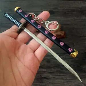 Chaveiro zoro de sete cores, chaveiro peça única para mulheres e homens com fivela, tooltitor, scabbard, katana, sabre, presente