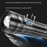 Lampe torche LED télescopique à zoom longue portée, lumière puissante, 2000 lumens, super brillante, pour le camping en plein air, la pêche, avec lumières SOS