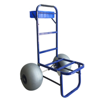 Chariot de plage pliable KSW6 avec pneus larges, capacité de charge lourde 120 kg, chariot de pêche OEM pour transport manuel en extérieur