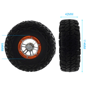 1.9inch cao giải phóng mặt bằng kim loại hợp kim bánh xe vành Hub và lốp Set cho trục wraith trx4 1/10 RC Crawler mô hình Phụ tùng xe hơi - Product Image 4