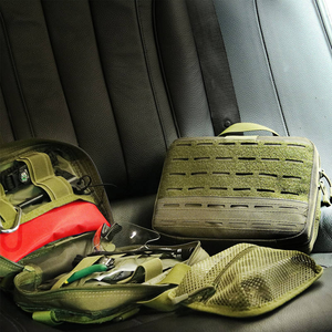 Kit de Trauma para Reposacabezas de Vehículo Táctico para Socorristas, Bolsa Molle, Primeros Auxilios Esenciales para Exteriores, Diseño Resistente y Desprendible - Product Image 3