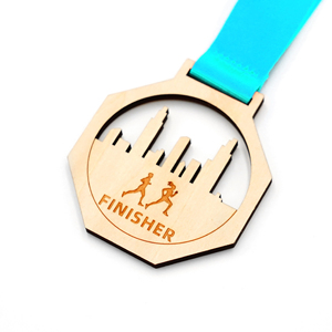 Insigne en bois polyvalent personnalisé en bois le logo peut être personnalisé médailles sports - Product Image 6