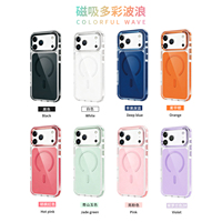 Coque Magnétique Antichoc Transparente pour iPhone 17 16 15 avec Protection Métallique de l'Objectif, Dos Rigide Brillant en PC, Compatible Charge Sans Fil