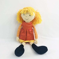Poupées en tissu super doux poupée de chiffon en peluche pour bébé jouet Kawaii poupée en peluche personnalisée de style dessin animé